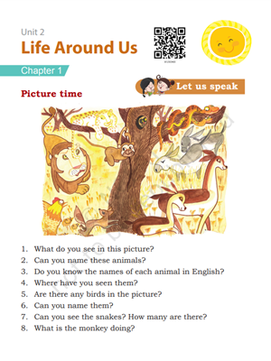 Unit 2 - Life Around Us - Chapter 1- Mridang - Textbook of English for Class 1