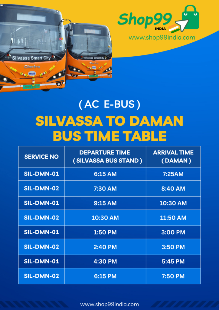 Silvassa to Daman bus service, Silvassa to Daman bus timetable, AC bus service Silvassa to Daman, Electric bus Silvassa to Daman, Bus from Silvassa to Daman, Silvassa Daman bus schedule, Silvassa Daman bus booking, Comfortable buses from Silvassa to Daman, Eco-friendly bus Silvassa Daman, Daman bus service timetable, Book bus tickets Silvassa to Daman, Affordable bus service Silvassa to Daman, Best bus services Silvassa Daman, Air-conditioned buses from Silvassa to Daman, Reliable bus service Daman, Green transportation Silvassa Daman, Punctual bus service Silvassa to Daman, E-bus Silvassa to Daman, Timetable for Silvassa to Daman buses, Travel from Silvassa to Daman by bus, Bus services in Silvassa, Daman transport services, Best buses between Silvassa and Daman, Silvassa Daman transport, AC e-bus Silvassa Daman, Eco-friendly bus service Silvassa, Book electric bus tickets Silvassa Daman, Reliable buses between Silvassa and Daman, Silvassa to Daman bus with air-conditioning, Online booking for Silvassa to Daman bus, Best time to travel from Silvassa to Daman by bus, Comfortable bus travel from Silvassa to Daman, Where to book tickets for Silvassa to Daman buses, How long does the bus take from Silvassa to Daman?, Are there eco-friendly buses from Silvassa to Daman?